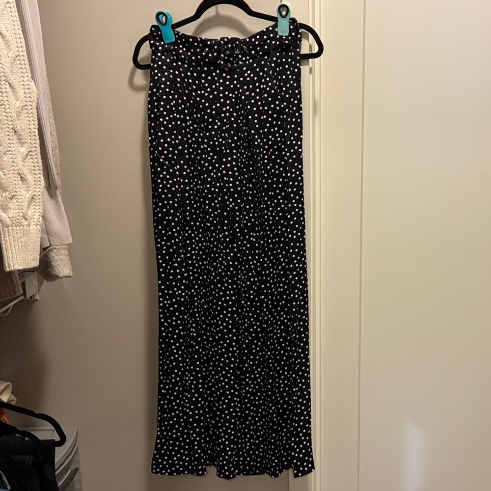 Elegant Black and White Polka Dot Pants